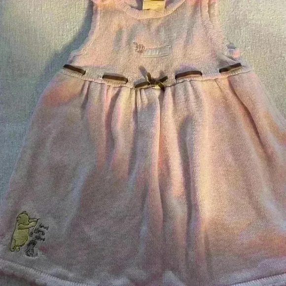 Vintage Classic Pooh by Disney Pink knitted dress 9 months - Picture 5 of 7